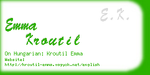 emma kroutil business card